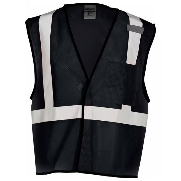 4X-5X, Black Enhanced Visibility Economy Mesh Vest, Kishigo, Mfr#: B120-4X-5X