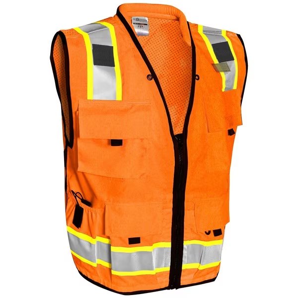 XL, Orange, Class 2, Professional Surveyors Vest, Kishigo, Mfr#: S5001-XL