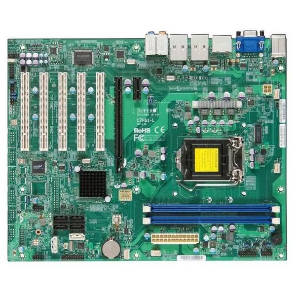 C7H61-L-O LGA1155/ Intel H61/ DDR3/ SATA3/ A&2GbE/ ATX Motherboard, Supermicro, Mfr#: MBD-C7H61-L-O