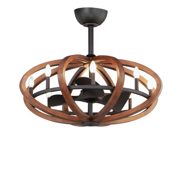 Bodega Bay 8-Light WiFi-enabled LED Fandelight, Maxim Lighting, Mfr#: 61004APAR