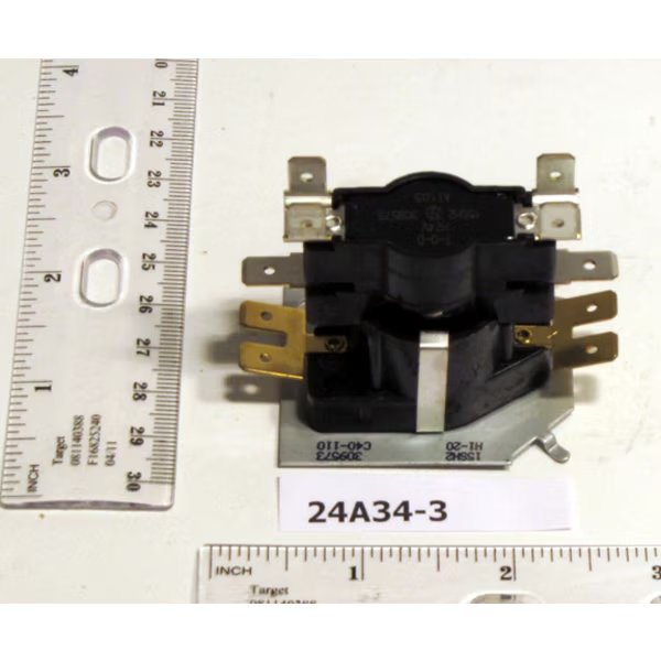 24A34-3 Electric Heat Sequencer, White-Rodgers, Mfr#: 24A34-3