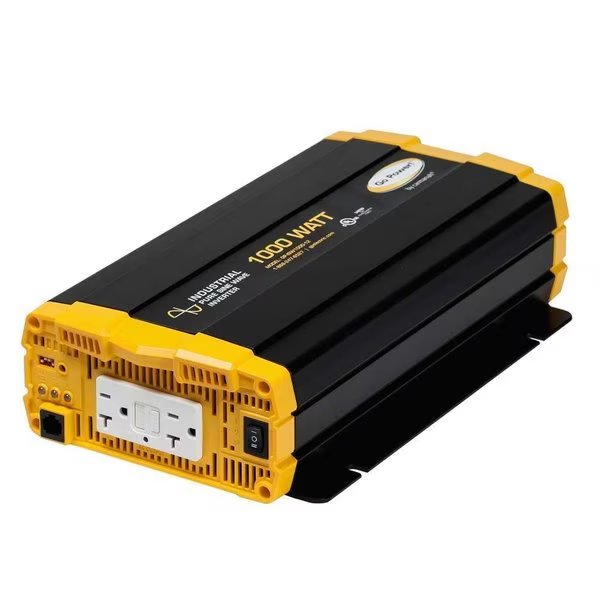 Power Inverter, Pure Sine Wave, 1,750 W Peak, 1,000 W Continuous, 2 Outlets, Go Power!, Mfr#: 79948