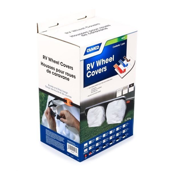 COVER, WHEEL&TIRE PROTECTORS 24-26IN, BLACK VINYL, SET OF 2, Camco, Mfr#: 45246