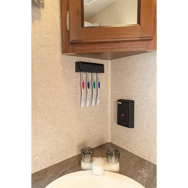 POP-A-TOOTHBRUSH, 4-BRUSH, BLACK, Camco, Mfr#: 57207