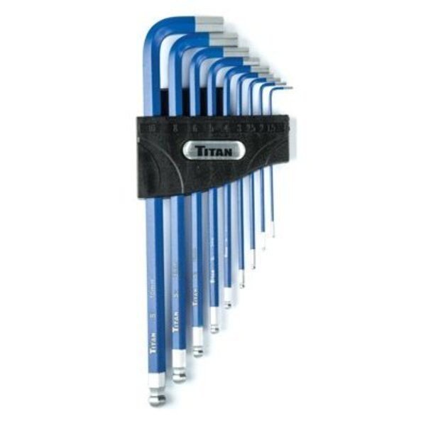 HEX KEY METRIC 9PC SET NON SLIP, Titan, Mfr#: TL12714