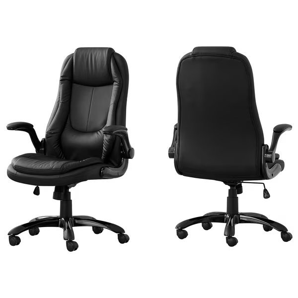 Office Chair, Adjustable Height, Swivel, Ergonomic, Armrests, Computer Desk, Work, Metal, Black, Monarch Specialties, Mfr#: I 7277