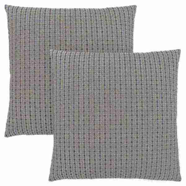 Pillows, Set Of 2, 18 X 18 Square, Insert Included, Accent, Sofa, Couch, Bedroom, Polyester, Grey, Monarch Specialties, Mfr#: I 9237
