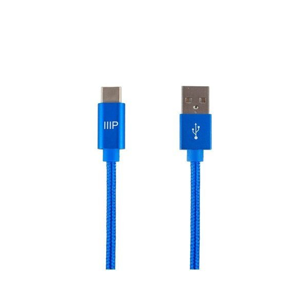 Palette Series USB 2.0 Type-C to Type-A Charge & Sync Nylon-Braid Cabl, Monoprice, Mfr#: 38914