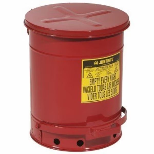 Steel Self-Closing Oily Waste Can ext. dia. 13.94