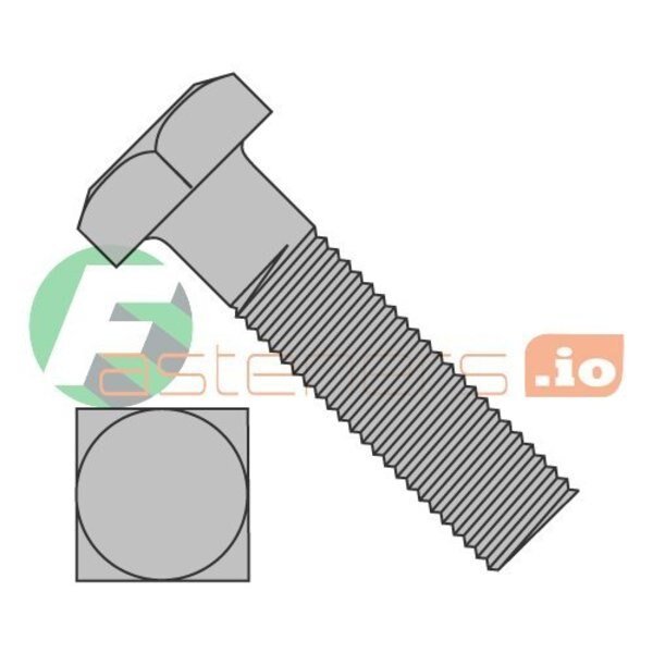 Square Head Bolt, Steel, Plain, 5/16