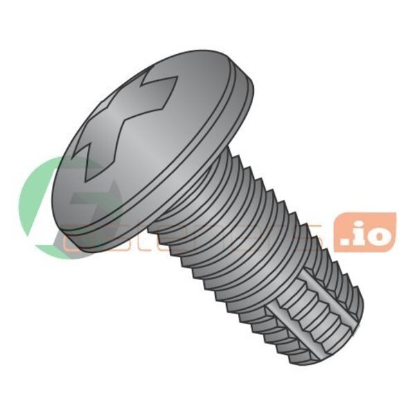 Thread Cutting Screw, #8-32 x 1/4 in, Black Oxide Steel Pan Head Phillips Drive, 10000 PK, Newport Fasteners, Mfr#: 403681