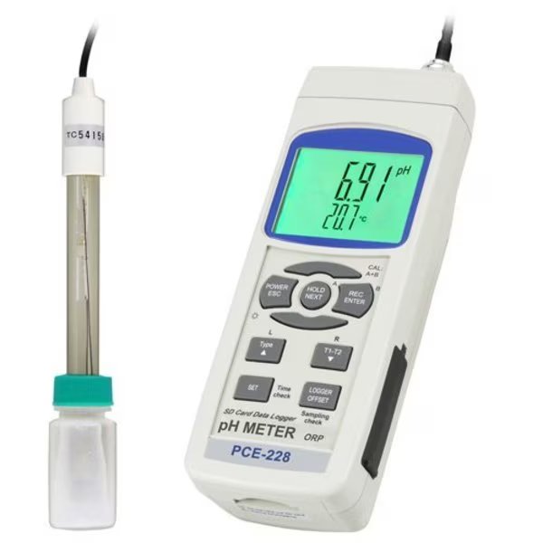 pH Meter, 0.00 to 14.00 pH, Pce Instruments, Mfr#: PCE-228