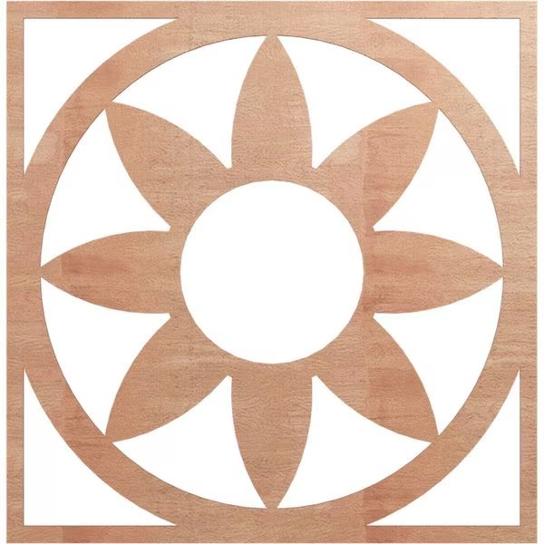 Blume Wood Fretwork Pierced Ceiling Medallion, Cherry, 36