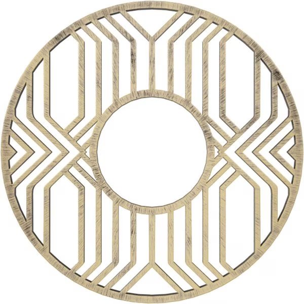 Empire Architectural Grde PVC Pierced Ceiling Medallion, Antiqued Pale Gold, 32