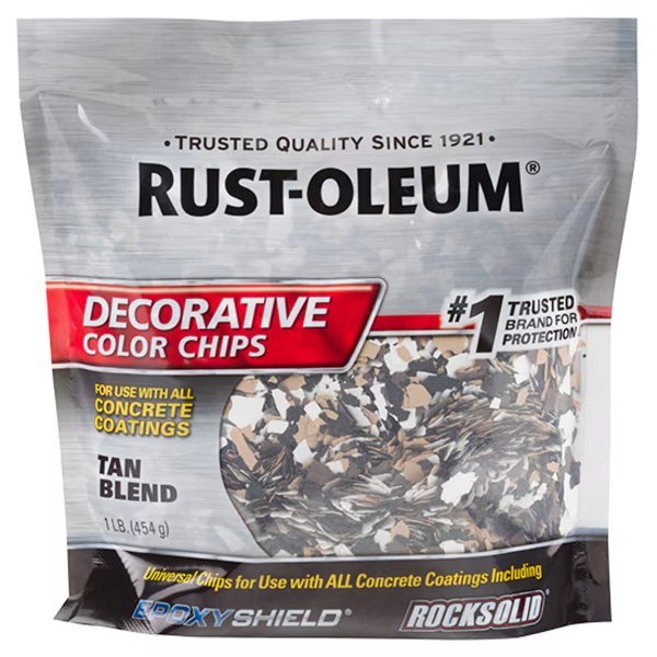1 Lb Tan Blend EpoxyShield Decorative Color Chips, Rust-Oleum, Mfr#: 312447