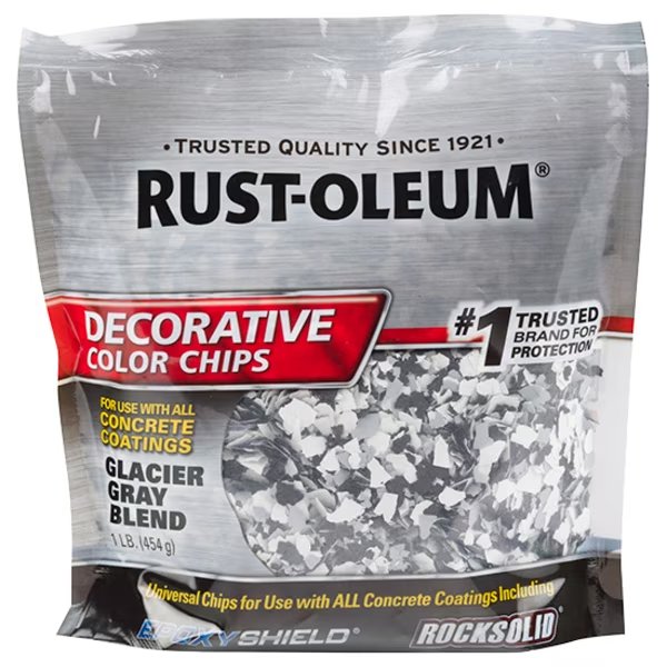 1 Lb Glacier Gray Blend EpoxyShield Decorative Color Chips, Rust-Oleum, Mfr#: 312449