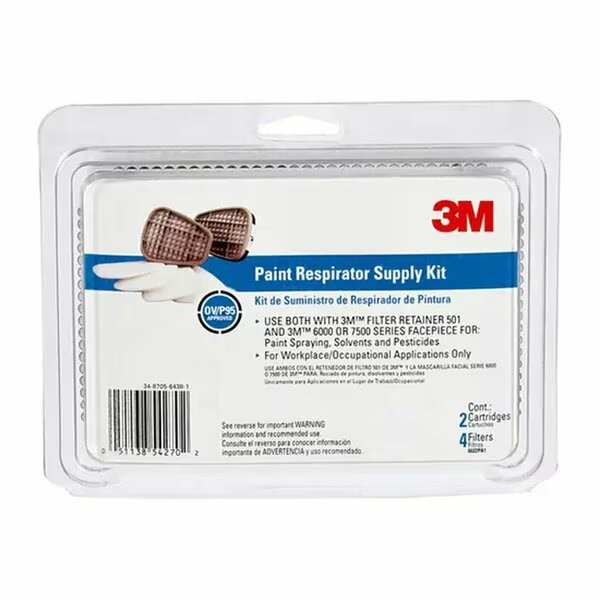 Tekk Protection Paint Respirator Supply Kit, PK 2, 3M, Mfr#: 6022PA1-A