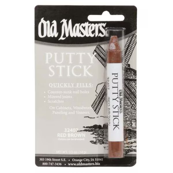 14 gm Red Brown Perfect Match Putty Stick, Old Masters, Mfr#: 32407