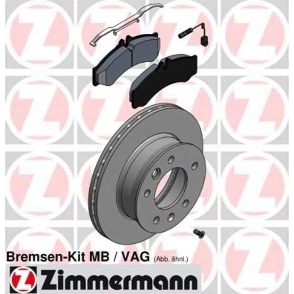 Brake Pad And Rotor Kit - Coated, 640.4311.00, Zimmermann, Mfr#: 640.4311.00