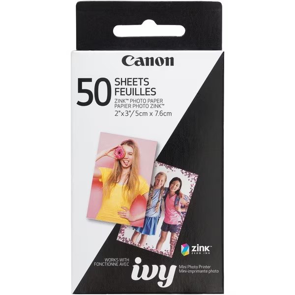 ZINK 50pcs Photo Paper Pack, Canon, Mfr#: 3215C001