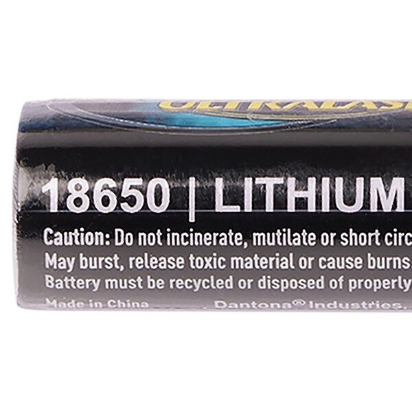 3,400 mAh 18650 Retail Blister-Carded Batteries (Single Pack), Ultralast, Mfr#: UL1865-34-1P