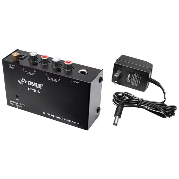 Ultra-Compact Phono Turntable Preamp, Pyle, Mfr#: PP555