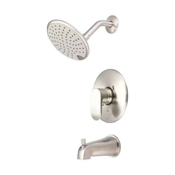 Single Handle Tub/Shower Trim Set, Wallmount, Brushed Nickel, Olympia Faucets, Mfr#: T-2334-BN
