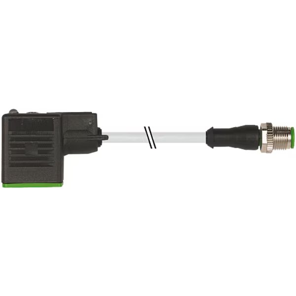 M12 MALE 0° / MSUD VALVE PLUG FORM BI 11MM, PUR 3X0.75 GRAY, 0.3m, Murr Elektronik, Mfr#: 7000-40961-2260030