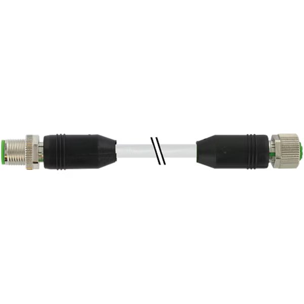 M12 MALE 0° / M12 FEMALE 0°, PVC 8x0, 25 GRAY, 4m, Murr Elektronik, Mfr#: 7000-48001-2930400