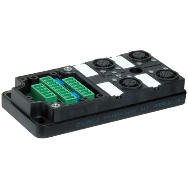 MVP12, 4XM12, UNIVERSAL, BASIC HOUSING, Pins wired 1:1 to terminal, Murr Elektronik, Mfr#: 8000-44702-0000000