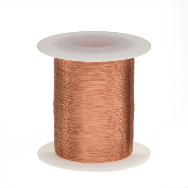 Magnet Wire, Heavy Build Enameled Copper Wire, 37 AWG, 8 oz, 7645' Lngth, 0.0055