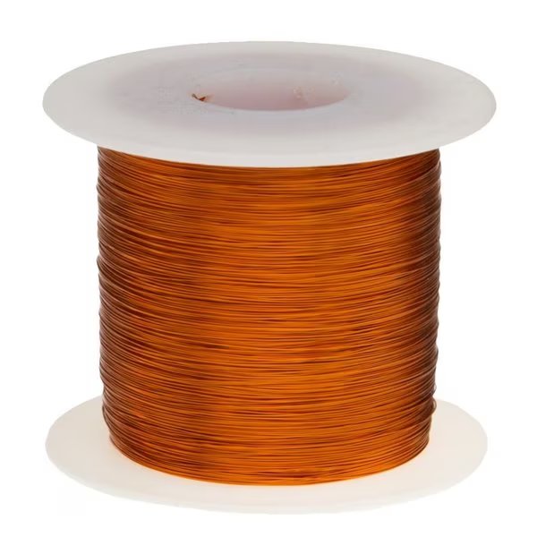 Magnet Wire, 240C, Hvy Build Enameled Copper Wire, 28 AWG, 25 lb, 4970Ft Length, 00147 Dia, Nat, Remington Industries, Mfr#: 28H2402.5