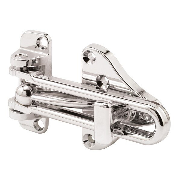 Swing Bar Door Guard With High Security Auxiliary Lock, Chrome Finish Single Pack, Prime-Line, Mfr#: U 11318