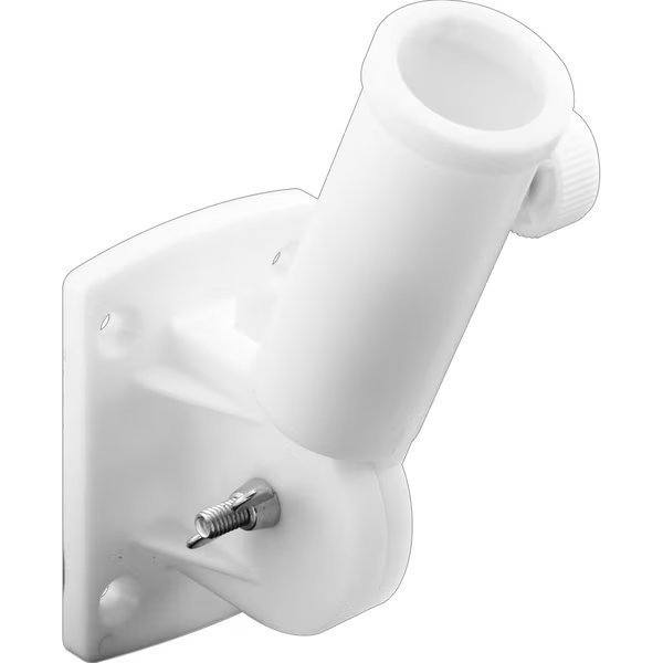 1 in., White UV Resistant, Plastic Flagpole Bracket Single Pack, Prime-Line, Mfr#: U 9375