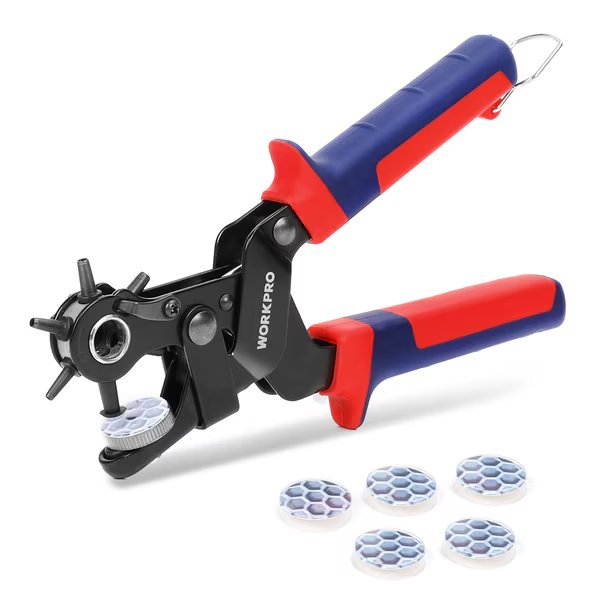 WORKPRO W031300 Revolving Head Punch Pliers, Drop-Forged Carbon Steel  Single Pack, Prime-Line, Mfr#: W031300