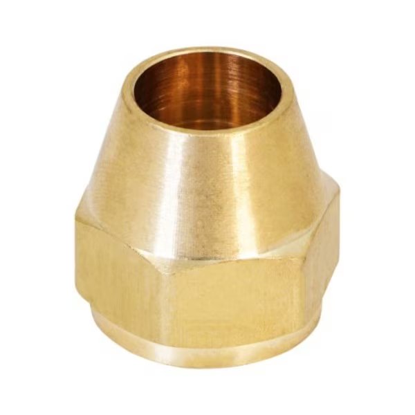 3/4"  Flat Short Nut for Flare Pipe Fittings; Brass, Everflow, Mfr#: F41S-34