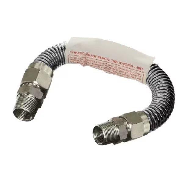 Gas Line Hose 3/8'' O.D. x 18'' Length with 3/8