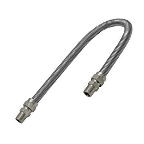 Gas Line Hose 3/8'' O.D. x 24'' Length 1/2