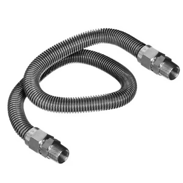 Gas Line Hose 3/8'' O.D. x 60'' Length with 1/2