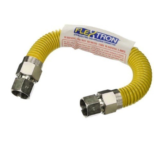 Gas Line Hose 3/8'' O.D.x12'' Len 1/2