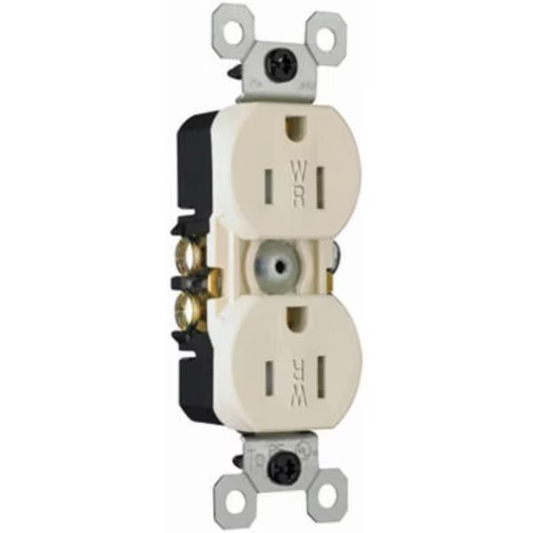 15A Alm Dplx Receptacle, Pass & Seymour, Mfr#: 3232TRWRLACC8