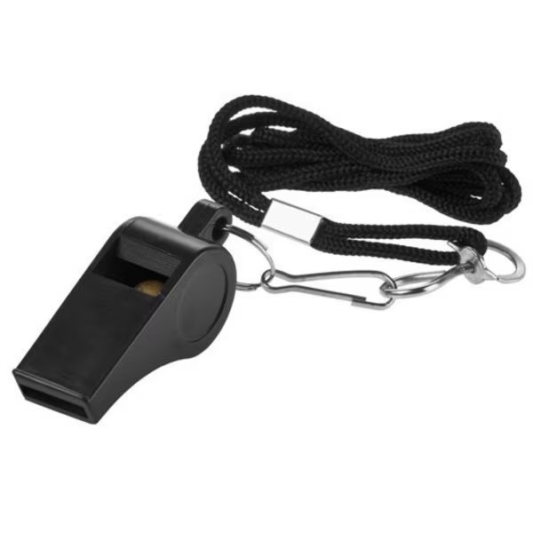 WHISTLE, PEA WITH LANYARD, Propac, Mfr#: D8001-L