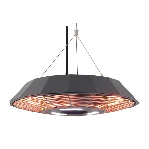 EnerG+ Infrared Electric Outdoor Heater - Hanging with LED & Remote, Energ+, Mfr#: HEA-21568BLK