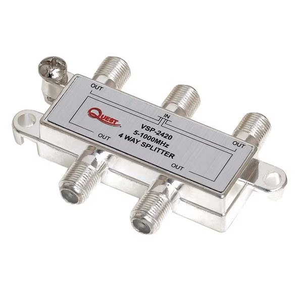 Cable TV Digital Horizontal Splitter, 1Ghz - 4 Way, Quest Technology International, Mfr#: VSP-2420