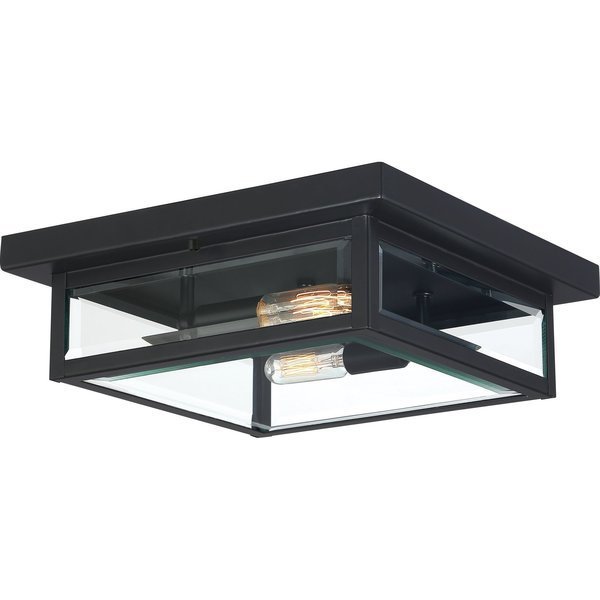 Westover 2-Light Earth Black Outdoor Flush Mount, Quoizel, Mfr#: WVR1612EK