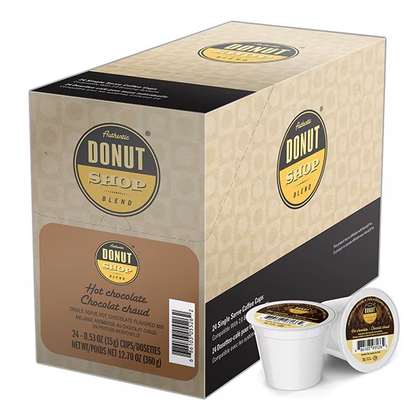 Hot Chocolate, Single Serve Cup, PK96 PK, Authentic Donut Shop Blend, Mfr#: SNDO5526