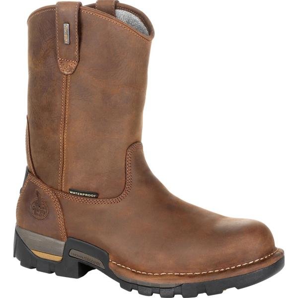 Eagle One Waterproof Pull On Work Boot, 10M, Georgia Boot, Mfr#: GB00314