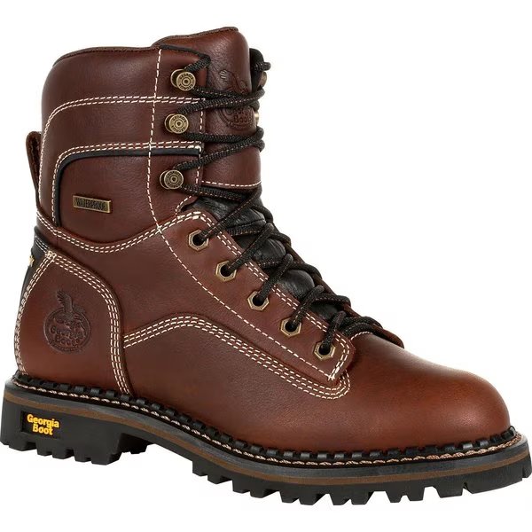 Size 6 Alloy Alloy Toe Boots, Brown, Georgia Boot, Mfr#: GB00428