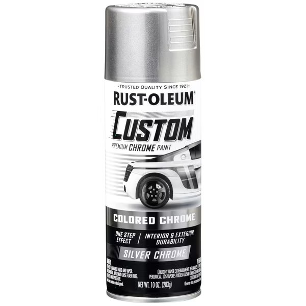 Automotive Premium Custom Chrome Lacquer Spray Paint, Silver, 10 oz., Rust-Oleum, Mfr#: 340558