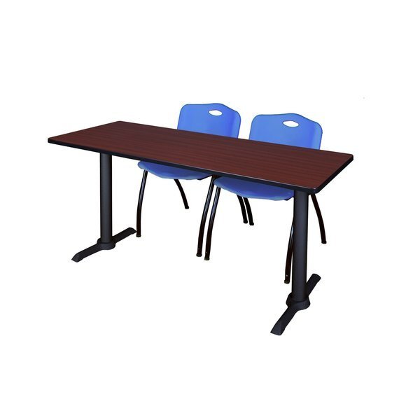 Rectangle Tables > Training Tables > Cain Training Table & Chair Sets, 72 X 24 X 29, Mahogany, Cain, Mfr#: MTRCT7224MH47BE